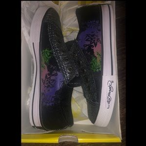 Ed Hardy Kids size 4 Sneakers BRAND NEW with BOX.